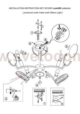 Люстра потолочная Lumion 3510/5C LUNAPIENA