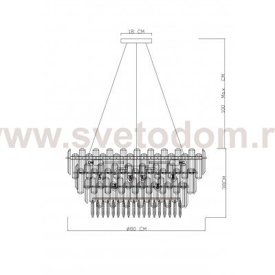 Светильник подвесной Divinare 3510/02 SP-18 BELLATRIX