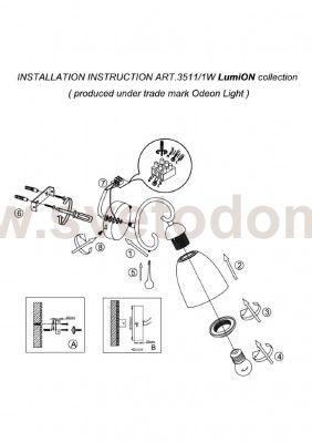 Светильник настенный бра Lumion 3511/1W ELECONCA