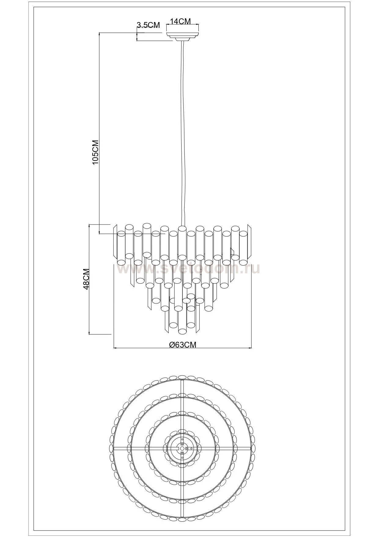 Каскадные люстры  Divinare 3511/17 LM-8 ROSIE