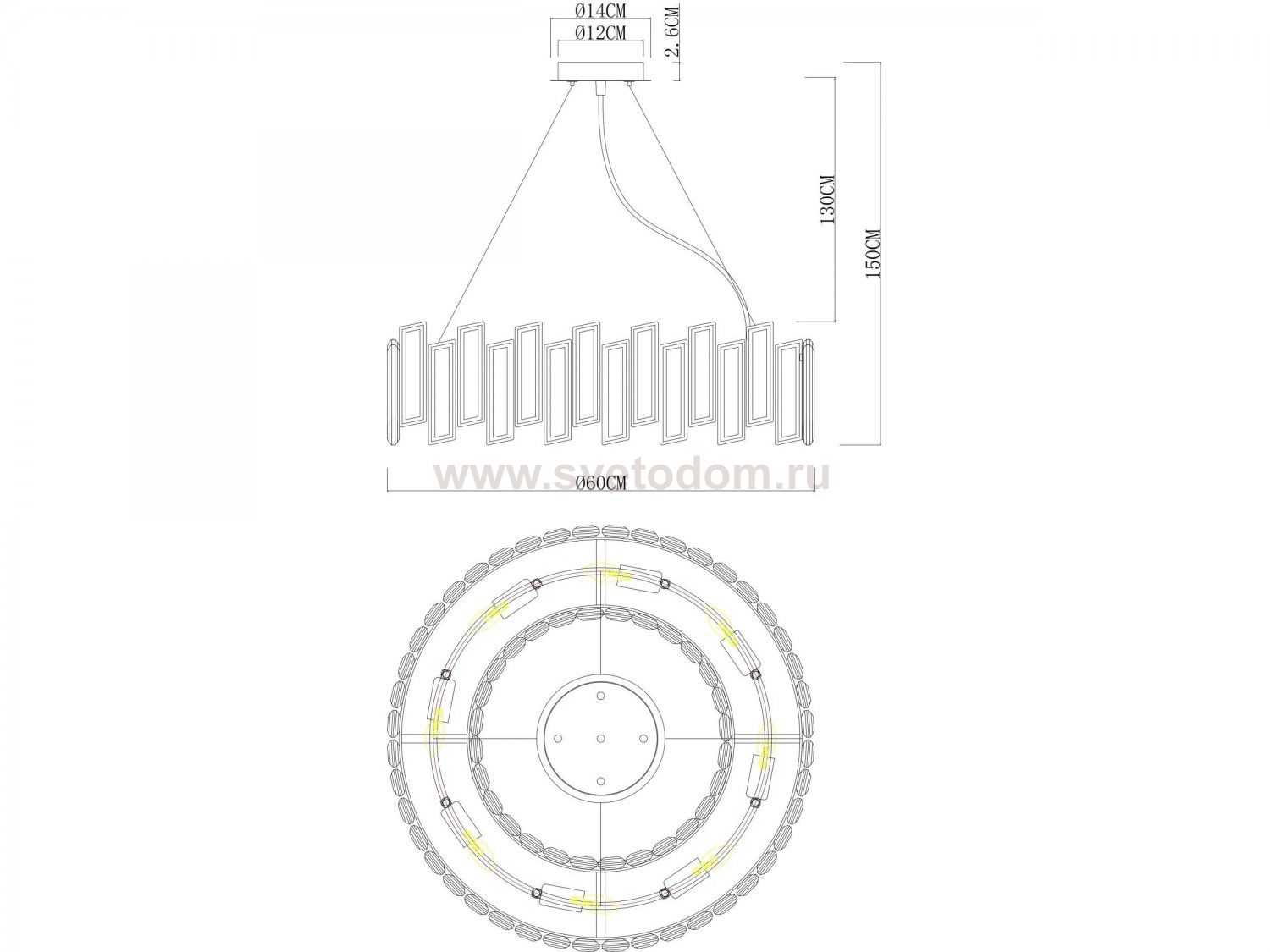 Подвесные люстры  Divinare 3512/17 LM-8 ROMILDA
