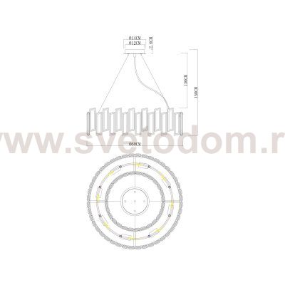 Подвесные люстры  Divinare 3512/17 LM-8 ROMILDA