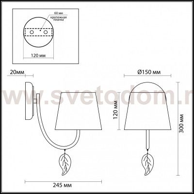 Светильник настенный бра Lumion 3516/1W ANAMIVA