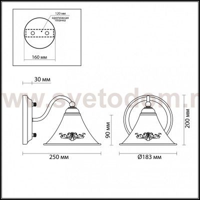 Светильник настенный бра Lumion 3517/1W ANAKANA