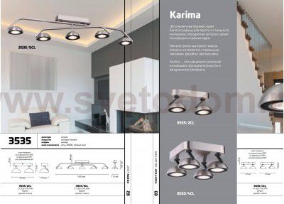 Потолочный светильник Odeon light 3535/2CL KARIMA