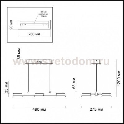 Светильник подвесной Odeon light 3537/6L WENGELINA
