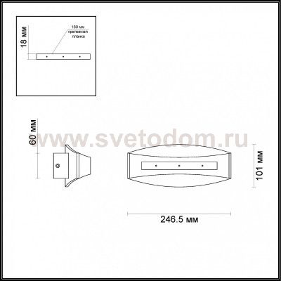 Настенный светильник Odeon light 3540/6LW MIRSO