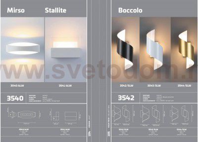 Настенный светильник Odeon light 3543/5LW BOCCOLO