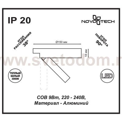 Накладной светильник Novotech 357480 RAZZO