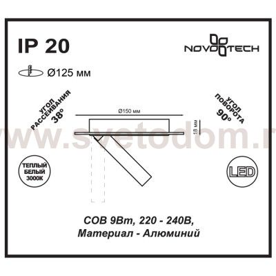 Встраиваемый светильник Novotech 357481 RAZZO