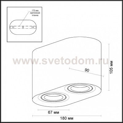 Потолочный накладной светильник Odeon light 3576/2C MONTALA