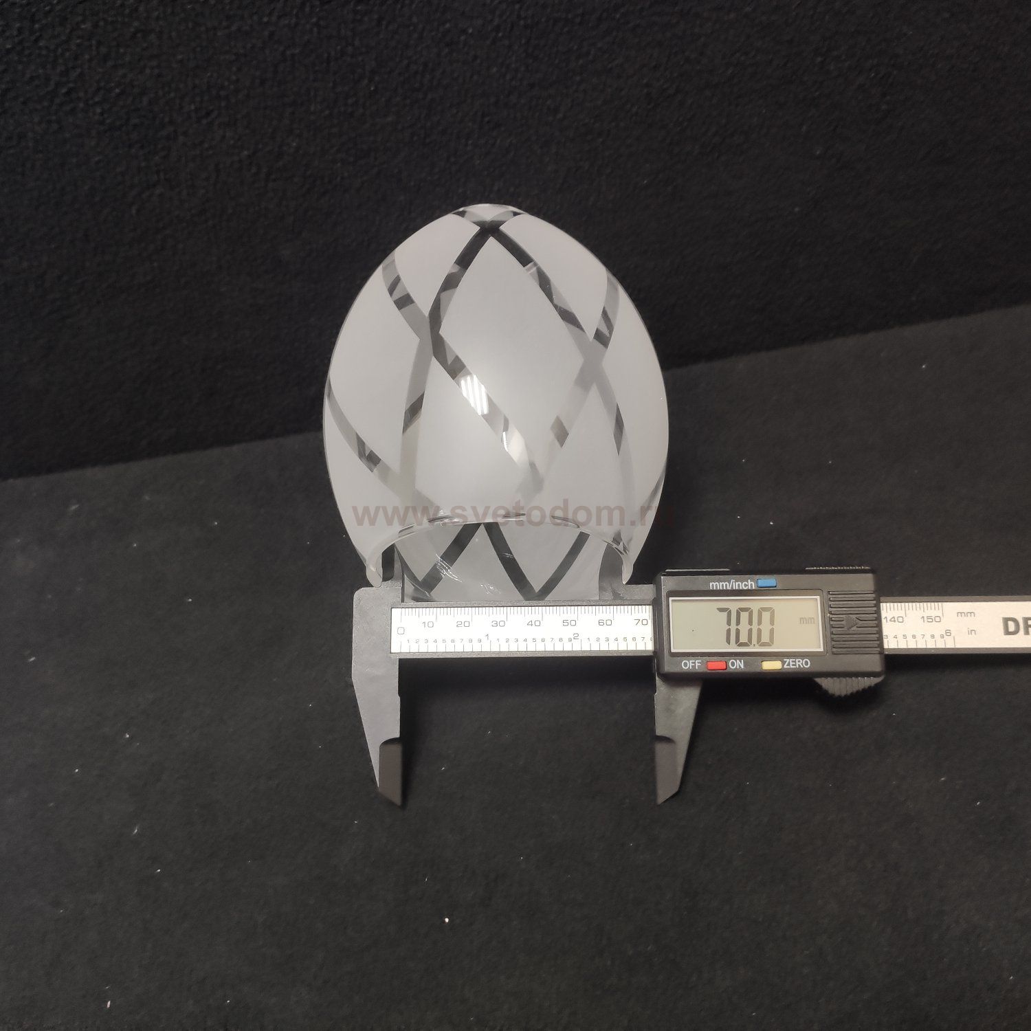 Плафон стекло матовое с узором 100*120мм E14/Е27 (35мм посадка) De markt/ Mw 358011 Грация