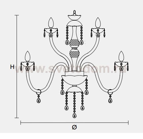 Подвесной светильник Masiero CLASSICA 3587 10+5