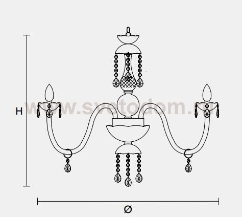 Подвесной светильник Masiero CLASSICA 3587 8