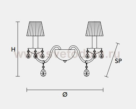 Настенный светильник Masiero CLASSICA 3587 A2