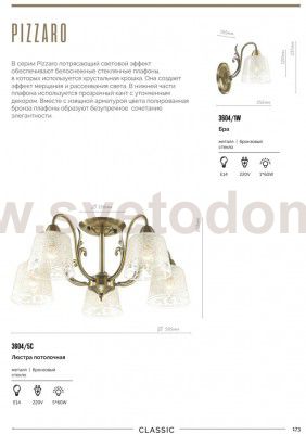 Светильник настенный бра Lumion 3604/1W PIZZARO