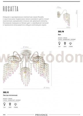 Светильник настенный бра Lumion 3605/1W ROSATTA