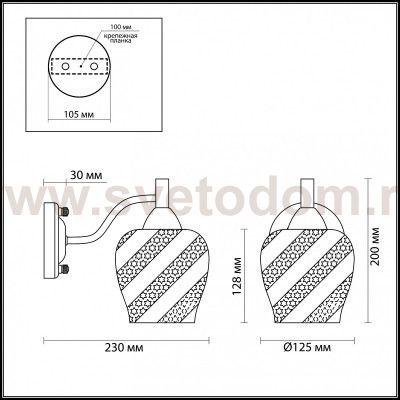 Светильник настенный бра Lumion 3609/1W BRINATA