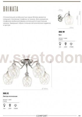 Светильник настенный бра Lumion 3609/1W BRINATA