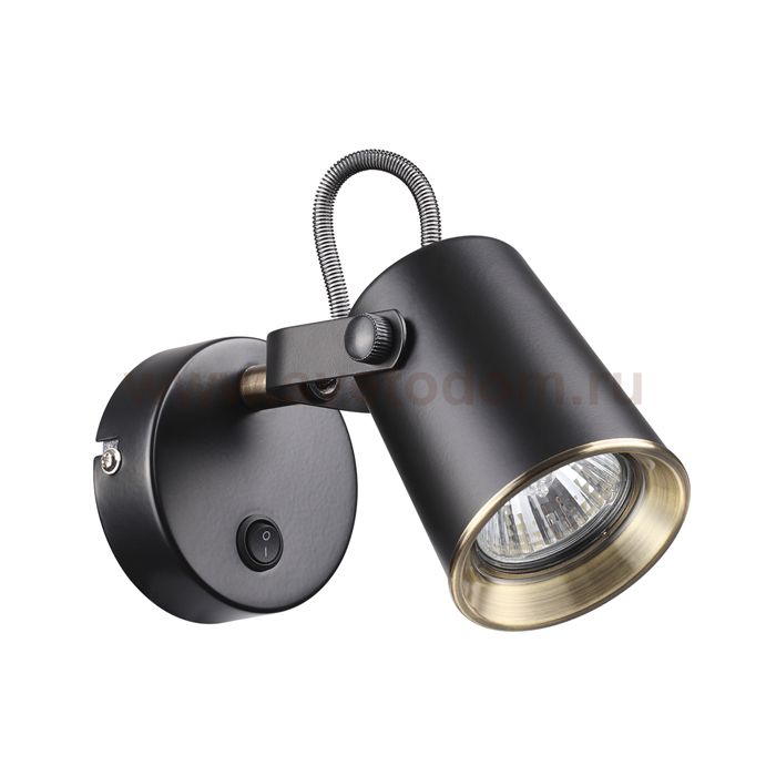Подсветка с выкл. Odeon light 3629/1W FLEXI BLACK