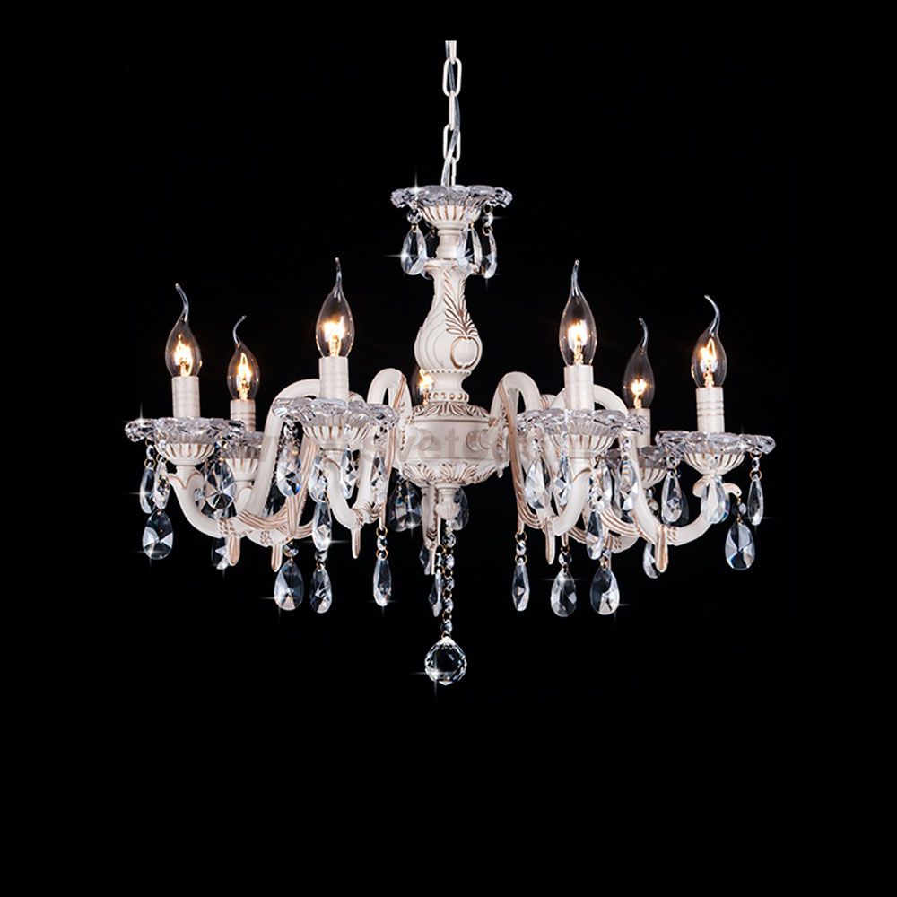 Люстра Eurosvet 3638/7 белый с золотом/прозрачный хрусталь 