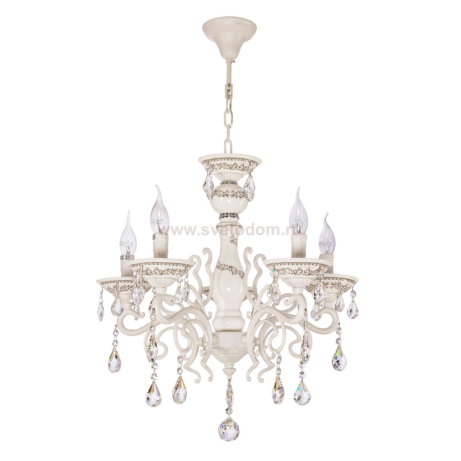 Люстра классическая с хрусталем Экономсвет 36479/5WT