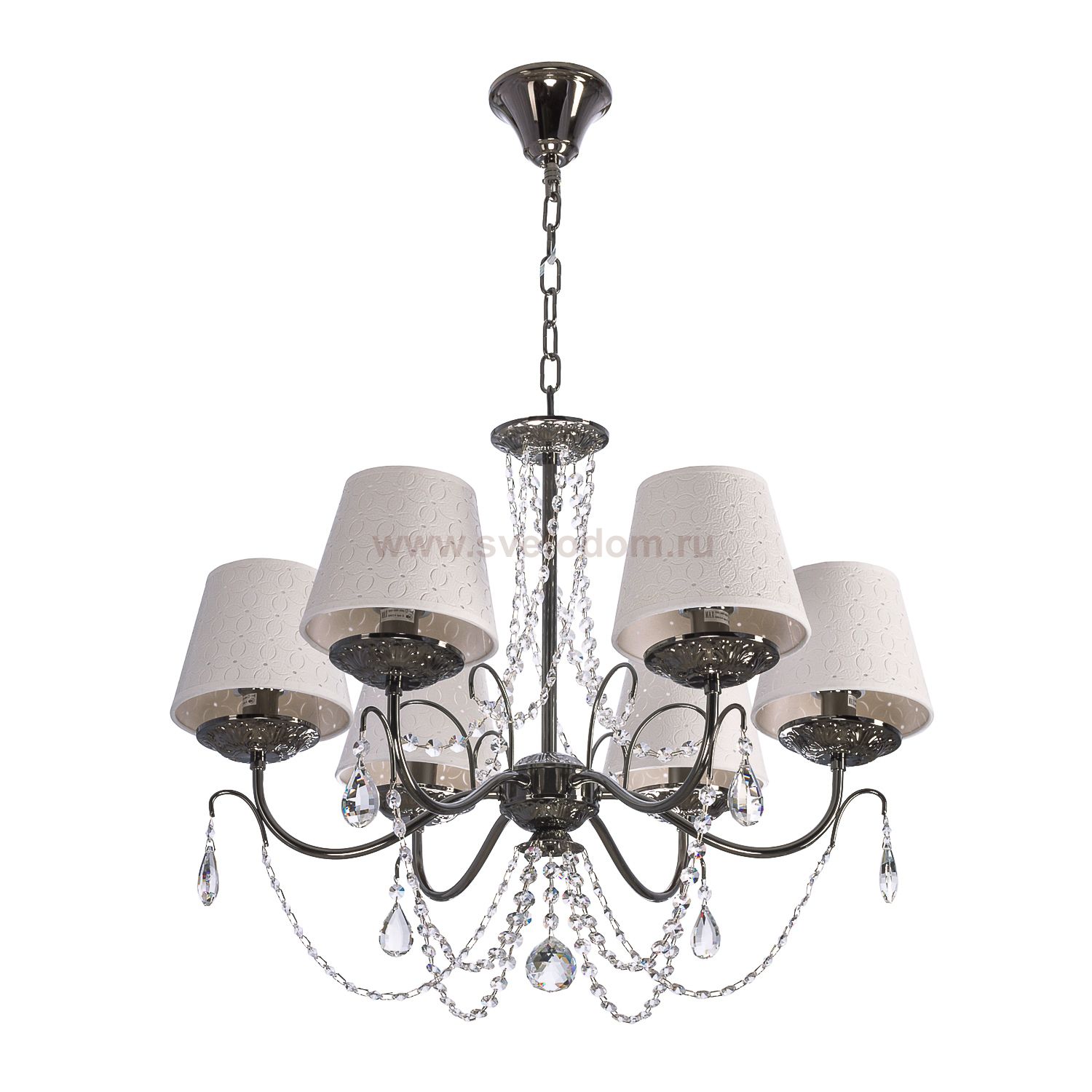 Люстра классическая с хрусталем Экономсвет 36665/6AN+WT