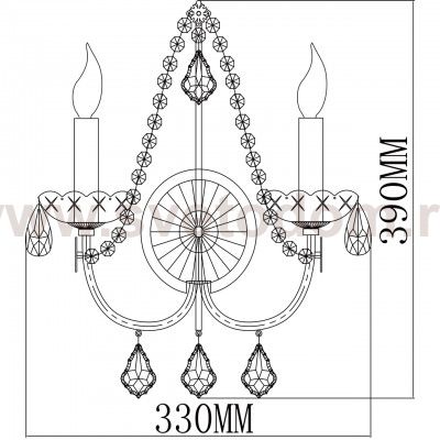 Светильник настенный бра Mw light 367023502 Каролина