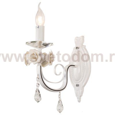 Светильник бра классическое с хрусталем 36720/1wWT CL Экономсвет