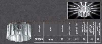 Встраиваемый светильник Novotech 369603 VETRO