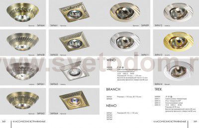 Точечный встраиваемый светильник Novotech 369664 BRANCH