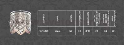 Встраиваемый светильник Novotech 369680 FORGED