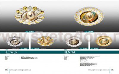 Точечный встраиваемый светильник Novotech 369690 HENNA