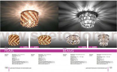 Встраиваемый светильник Novotech 369896 PEARL