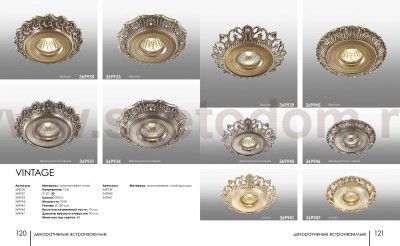 Точечный встраиваемый светильник Novotech 369940 VINTAGE