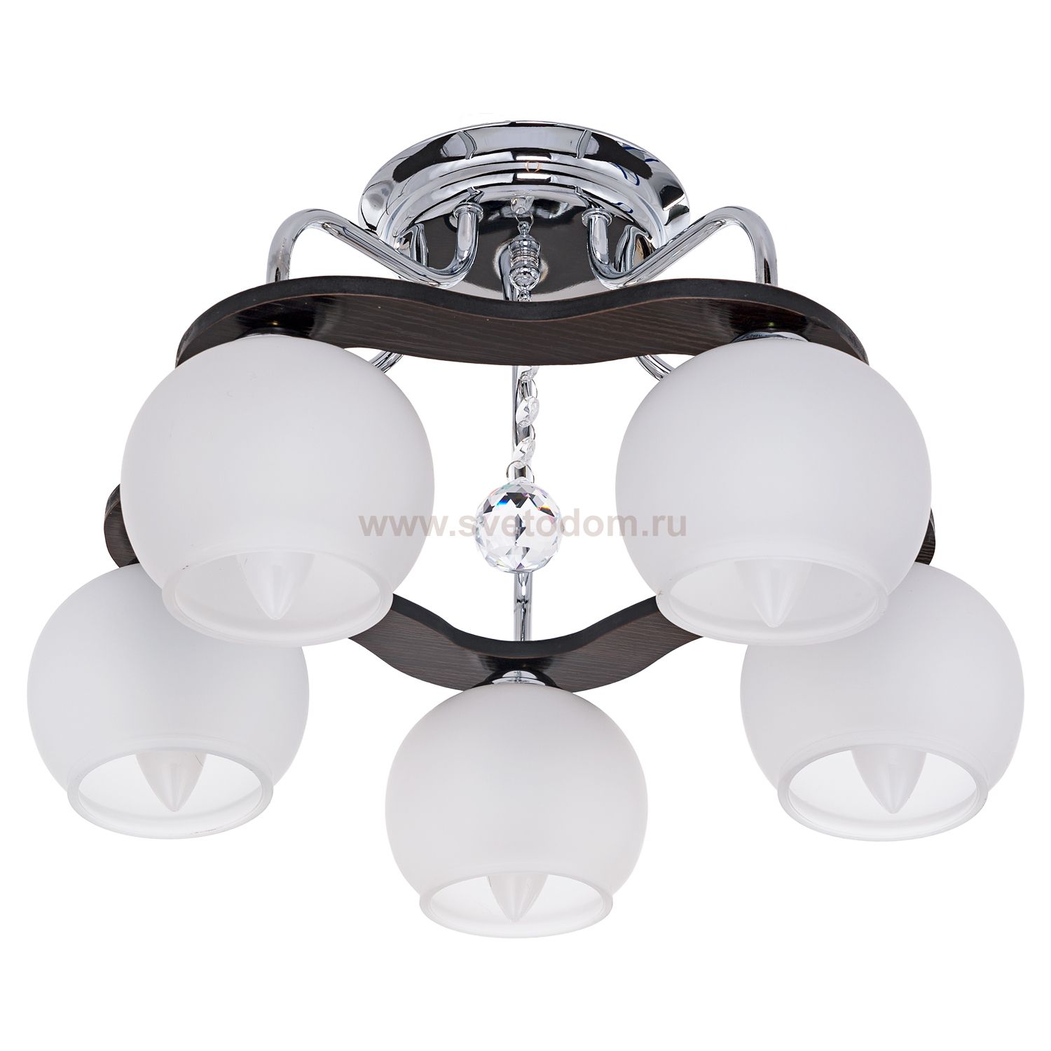 Люстра еврокаркас Экономсвет 37067/5CR+BK WT