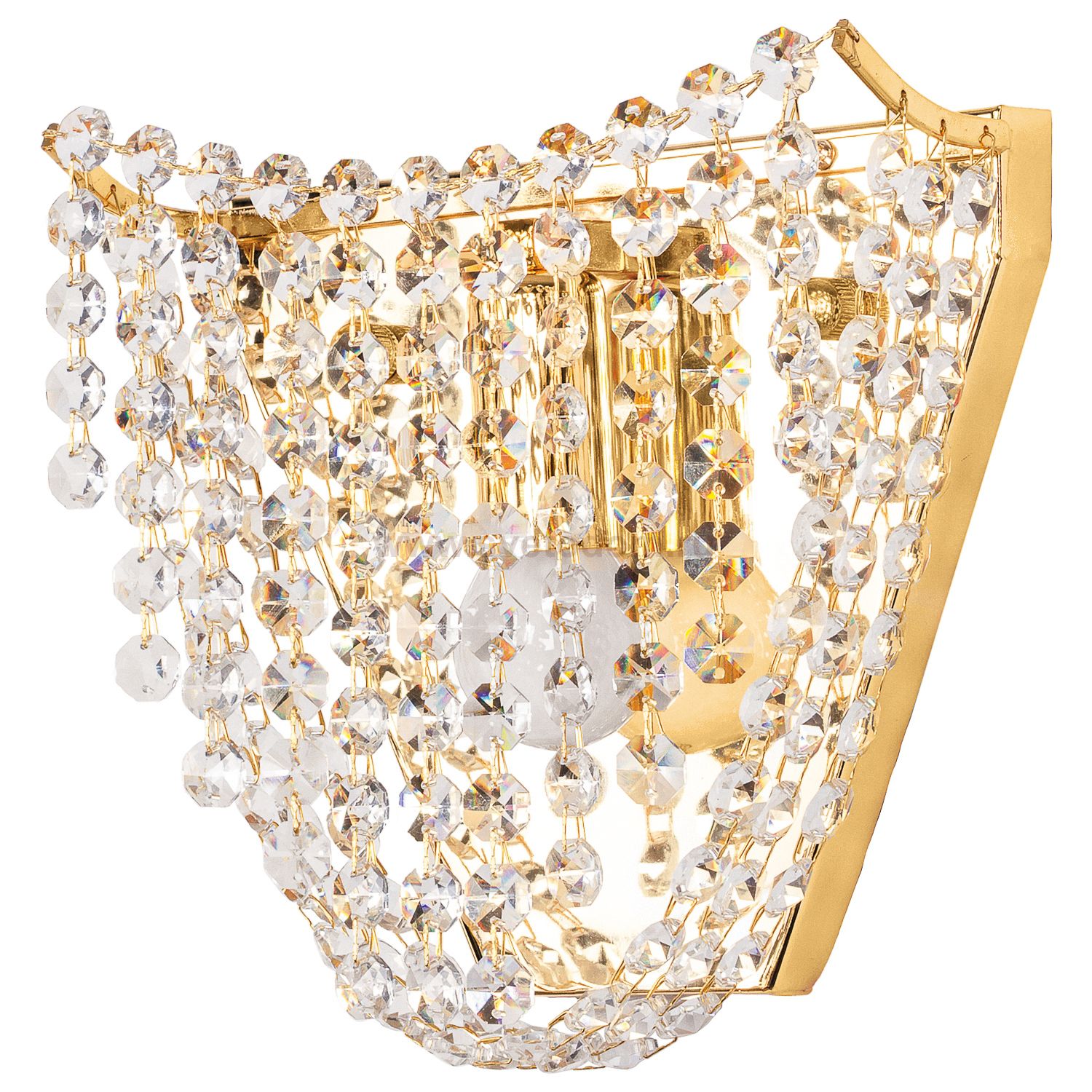 Светильник бра с хрусталем Экономсвет 371/1wFGD