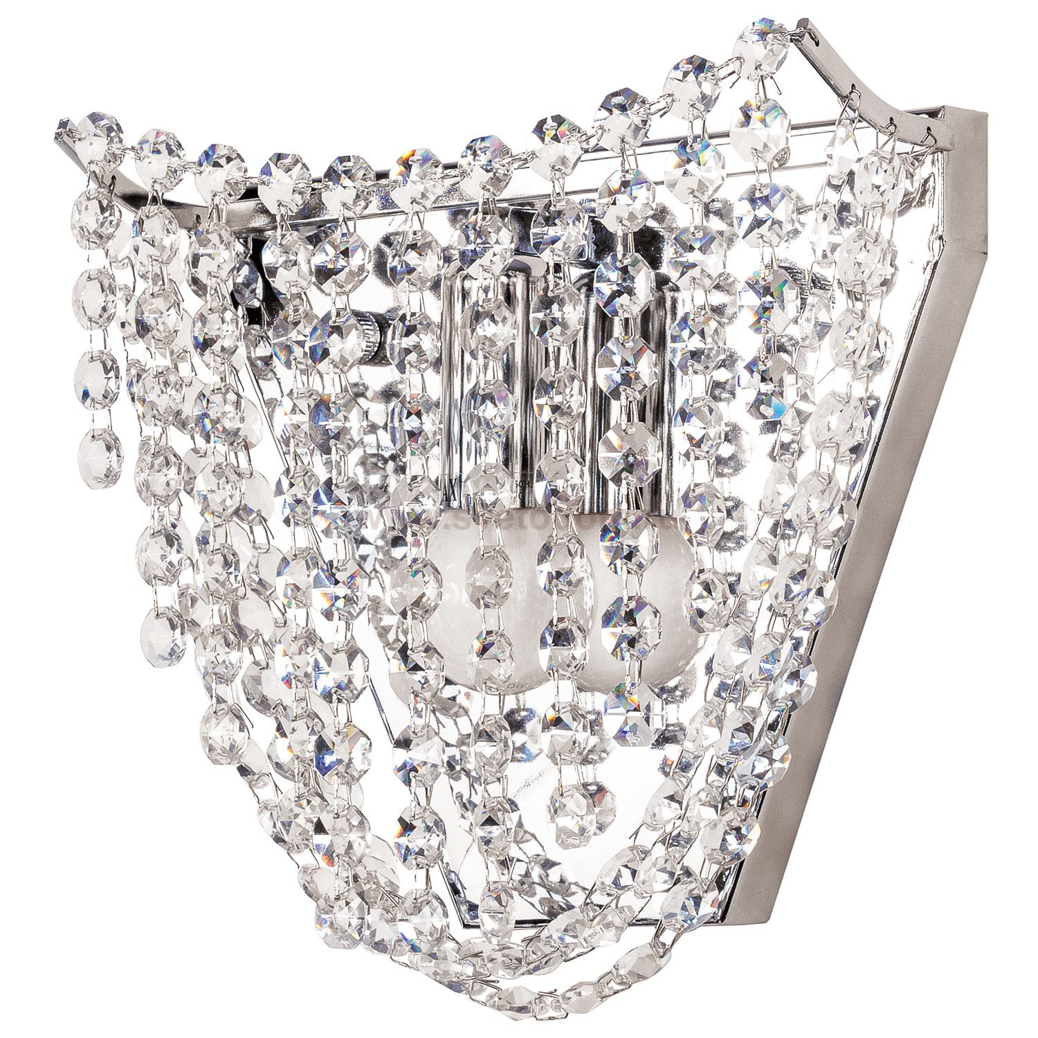 Светильник бра с хрусталем Экономсвет 372/1wCR