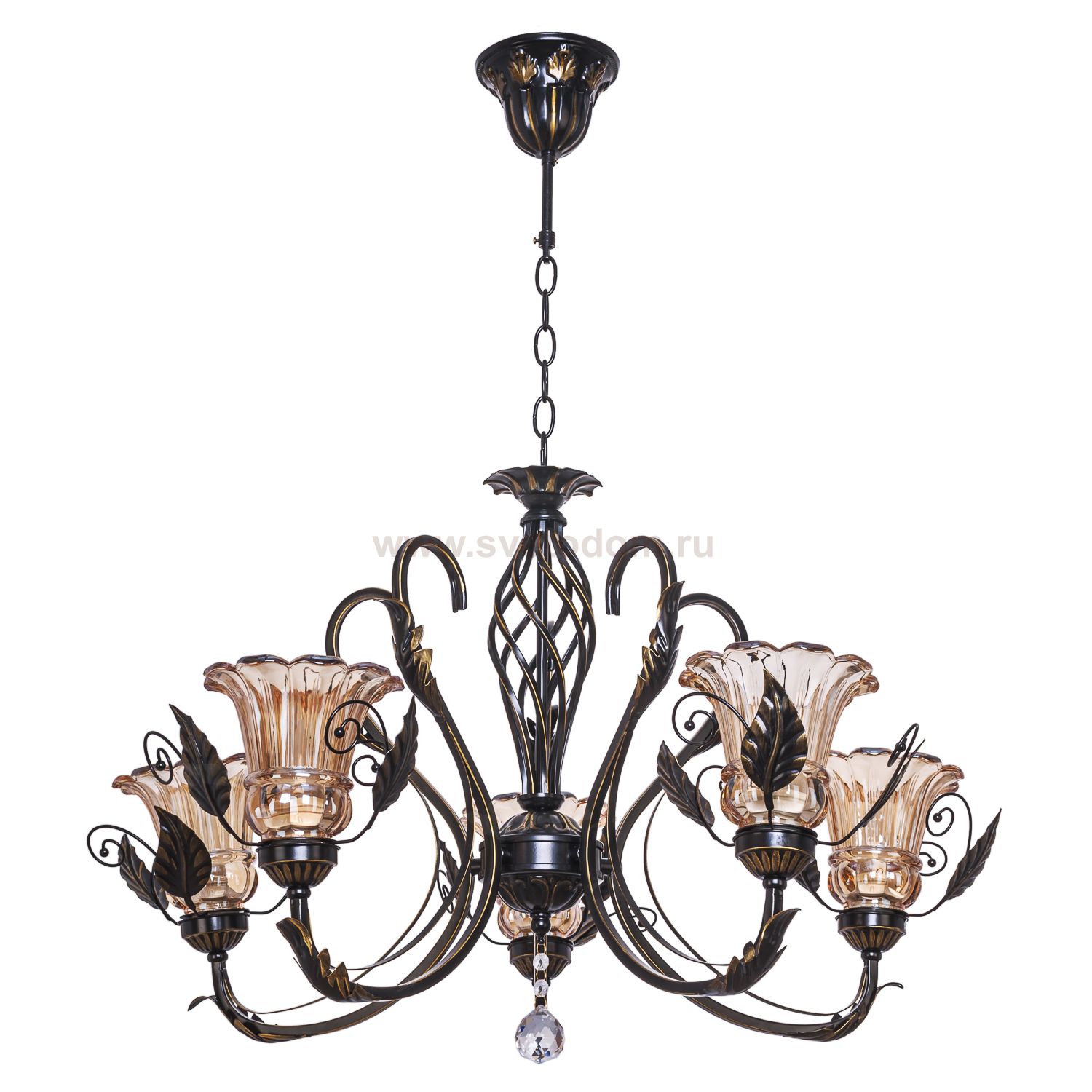 Светильник ЭкономСвет 37423/5BK BN