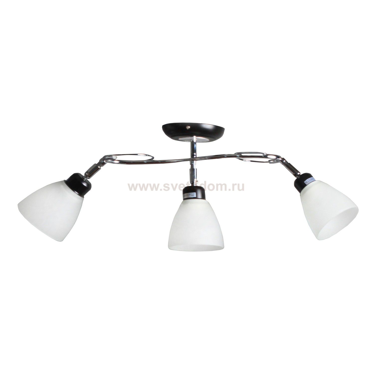 Потолочный светильник Экономсвет 37551A/3BK+CR WT