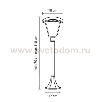 Светильник светодиодный уличный парковый Lightstar 375770 Lampione