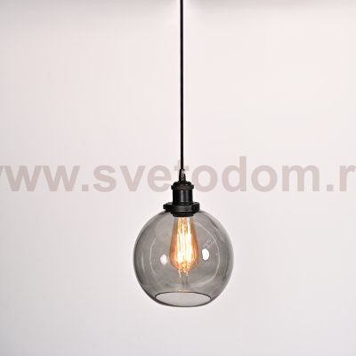 Подвесной светильник Loft Clear Glass Sphere Cloche Дымчатый