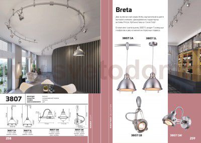 Настенный светильник Odeon light 3807/1W BRETA