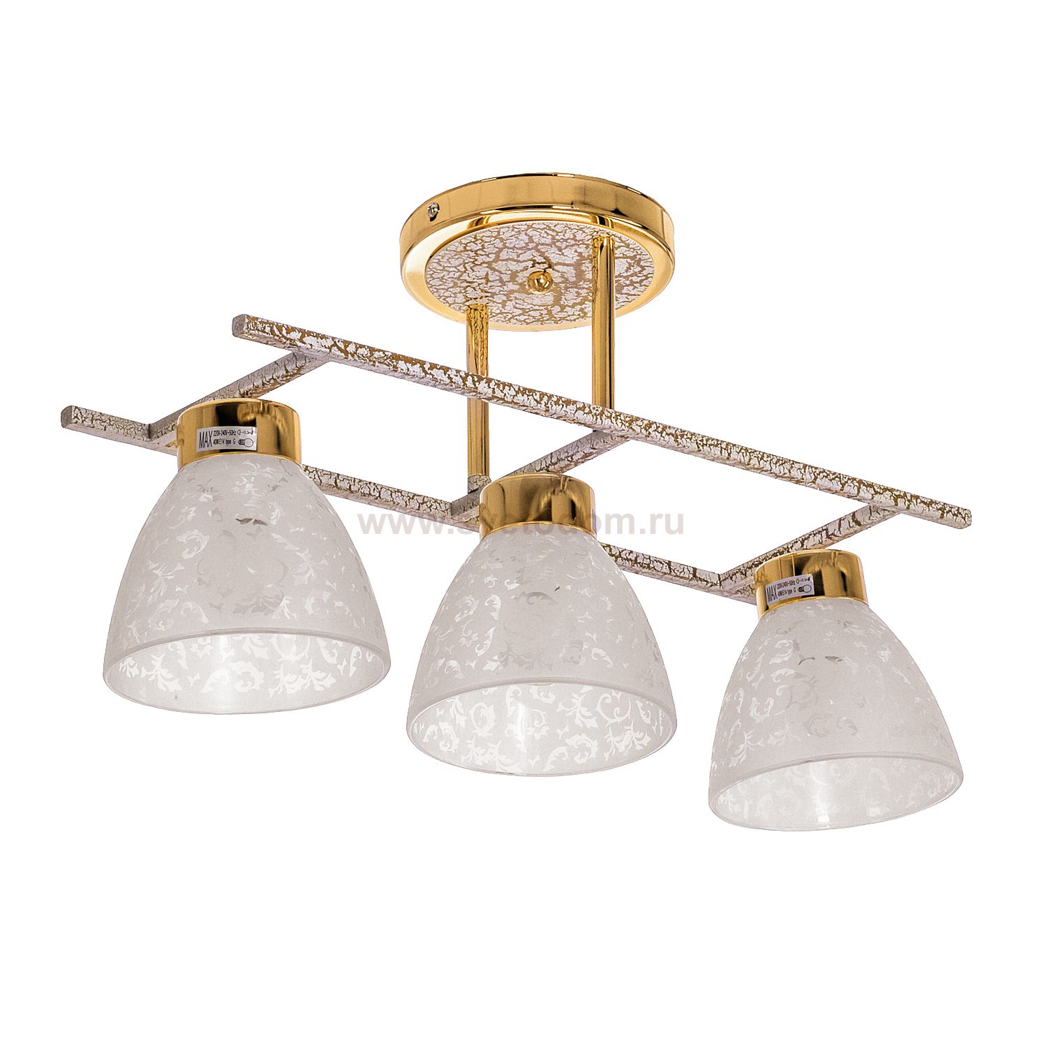 Светильник ЭкономСвет 382A/3WH+FGD WT