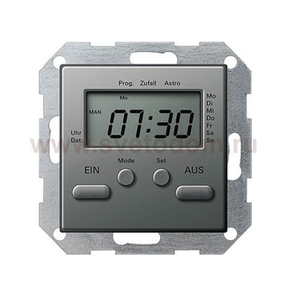 Gira E22 Сталь Электронный таймер в сборе (без рамки) (G38520)