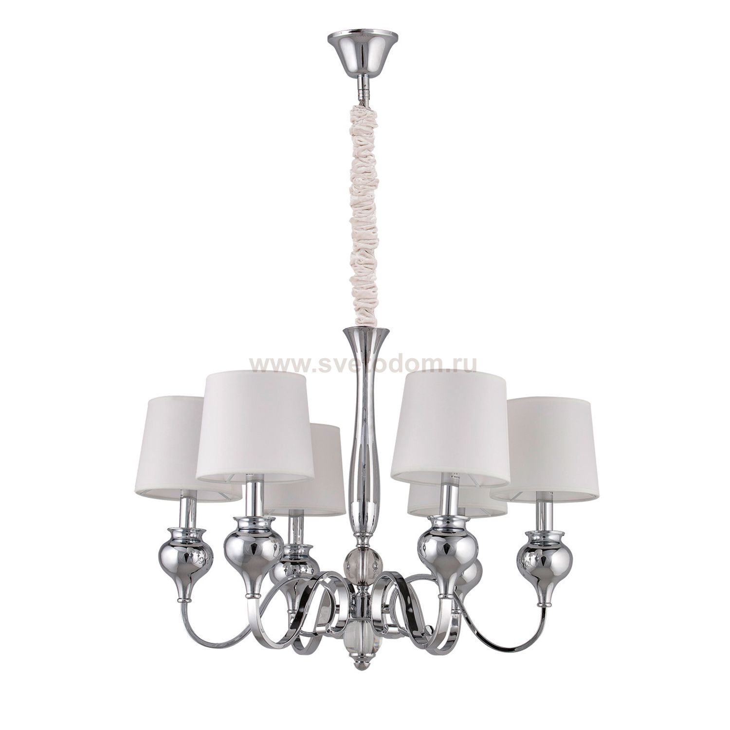 Люстра с белыми абажурами Chiaro 386011606 Палермо