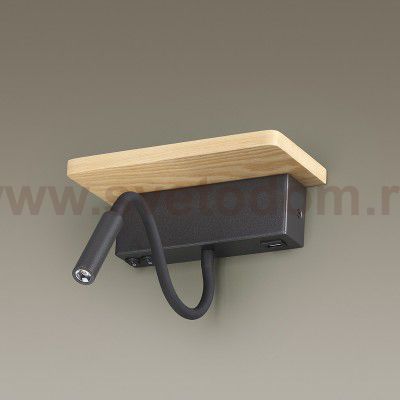 Настенный светильник - полка с подсветкой / USB Odeon light 3868/8WL WOODY