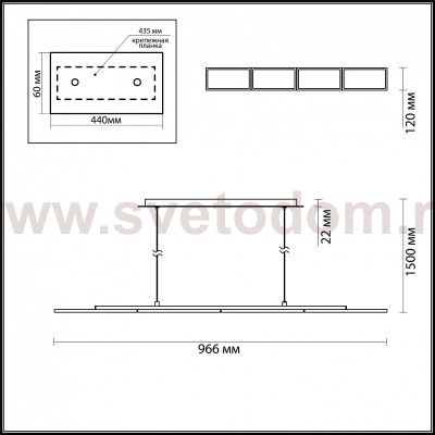 Светильник подвесной Odeon light 3870/60L SUPER SLIM