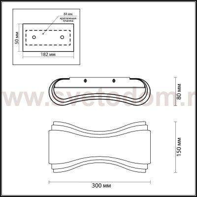 Настенный светильник Odeon light 3894/8WS FARFI