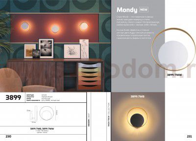 Настенный светильник Odeon light 3899/7WB MONDY